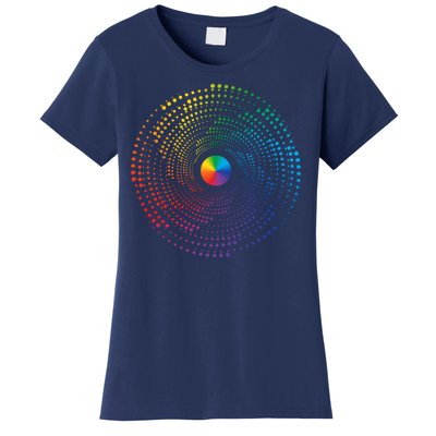 Make Your Mark International Dot Day Rainbow Polka Dot Swirl Women's T-Shirt