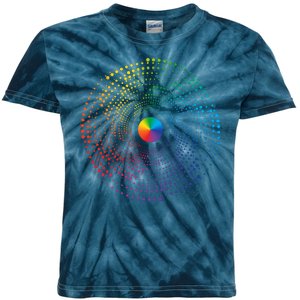 Make Your Mark International Dot Day Rainbow Polka Dot Swirl Kids Tie-Dye T-Shirt