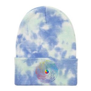 Make Your Mark International Dot Day Rainbow Polka Dot Swirl Tie Dye 12in Knit Beanie