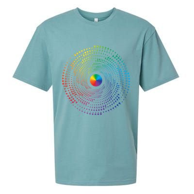 Make Your Mark International Dot Day Rainbow Polka Dot Swirl Sueded Cloud Jersey T-Shirt