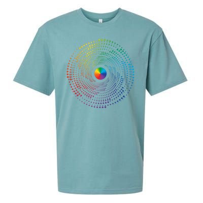 Make Your Mark International Dot Day Rainbow Polka Dot Swirl Sueded Cloud Jersey T-Shirt