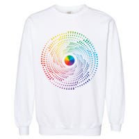 Make Your Mark International Dot Day Rainbow Polka Dot Swirl Garment-Dyed Sweatshirt