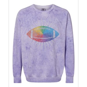 Make Your Mark International Dot Day Rainbow Football Colorblast Crewneck Sweatshirt