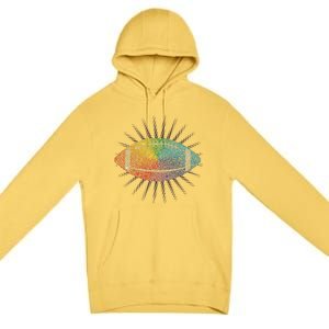 Make Your Mark International Dot Day Rainbow Football Premium Pullover Hoodie