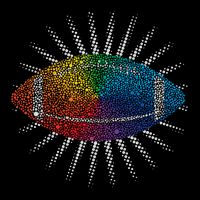 Make Your Mark International Dot Day Rainbow Football Cooling Performance Crew T-Shirt