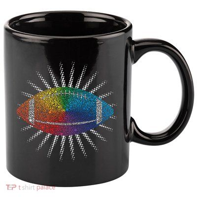 Make Your Mark International Dot Day Rainbow Football 11oz C Handle Ceramic Mug