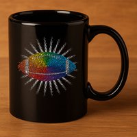 Make Your Mark International Dot Day Rainbow Football 11oz C Handle Ceramic Mug