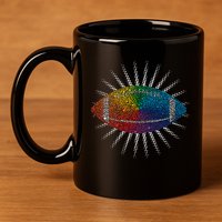 Make Your Mark International Dot Day Rainbow Football 11oz C Handle Ceramic Mug