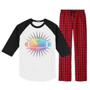 Make Your Mark International Dot Day Rainbow Football Raglan Sleeve Pajama Set