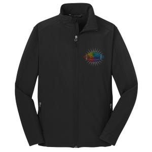 Make Your Mark International Dot Day Rainbow Football Core Soft Shell Jacket