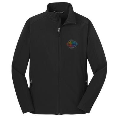 Make Your Mark International Dot Day Rainbow Football Core Soft Shell Jacket