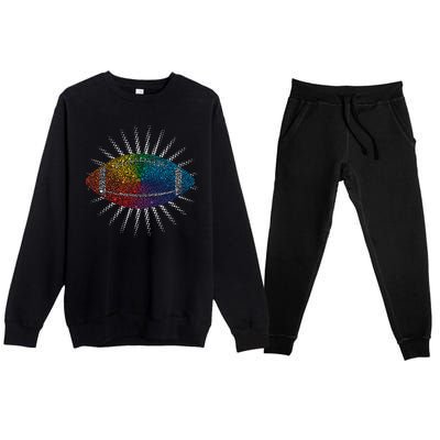 Make Your Mark International Dot Day Rainbow Football Premium Crewneck Sweatsuit Set