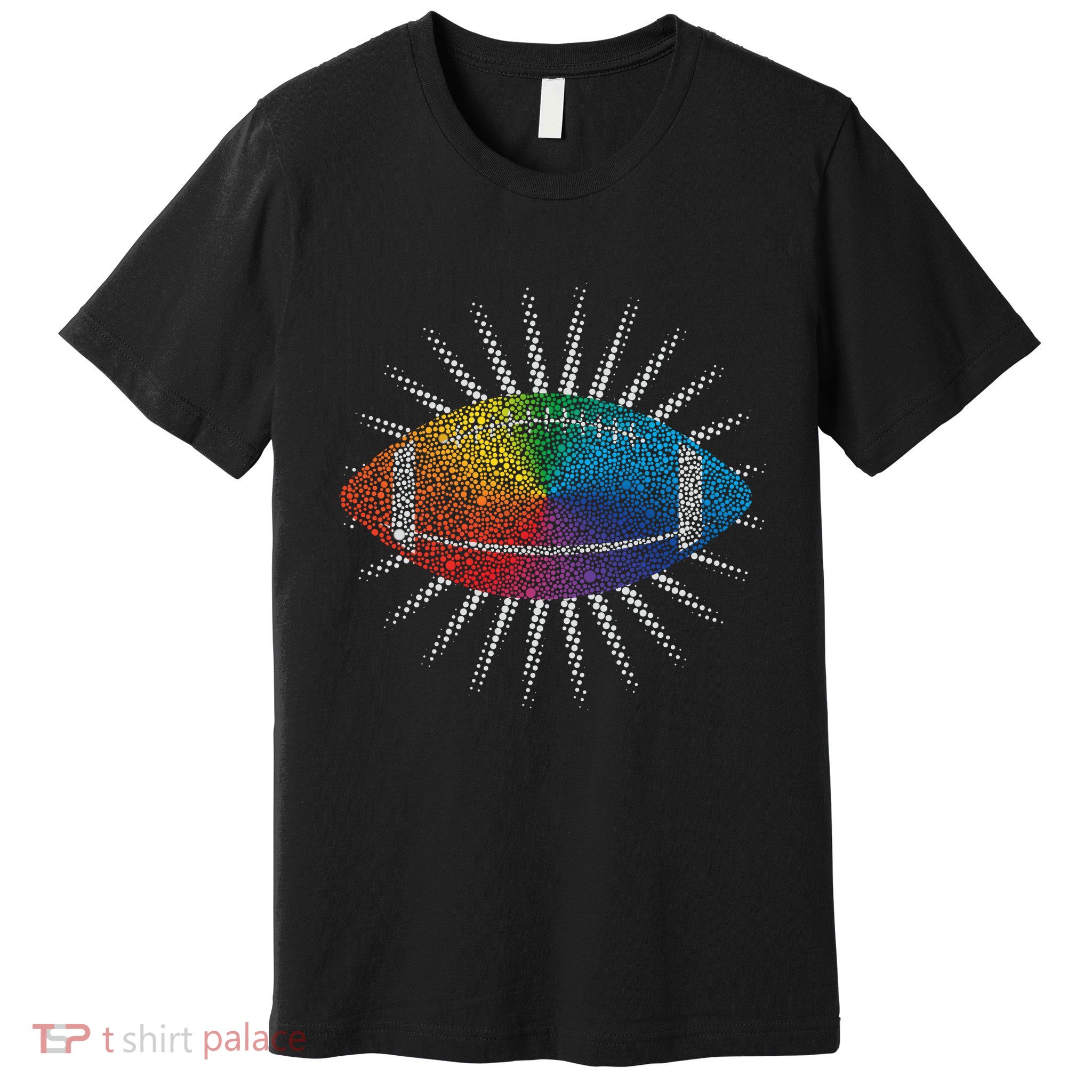 Make Your Mark International Dot Day Rainbow Football Premium T-Shirt