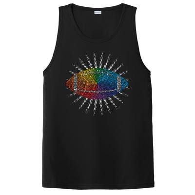 Make Your Mark International Dot Day Rainbow Football PosiCharge Competitor Tank