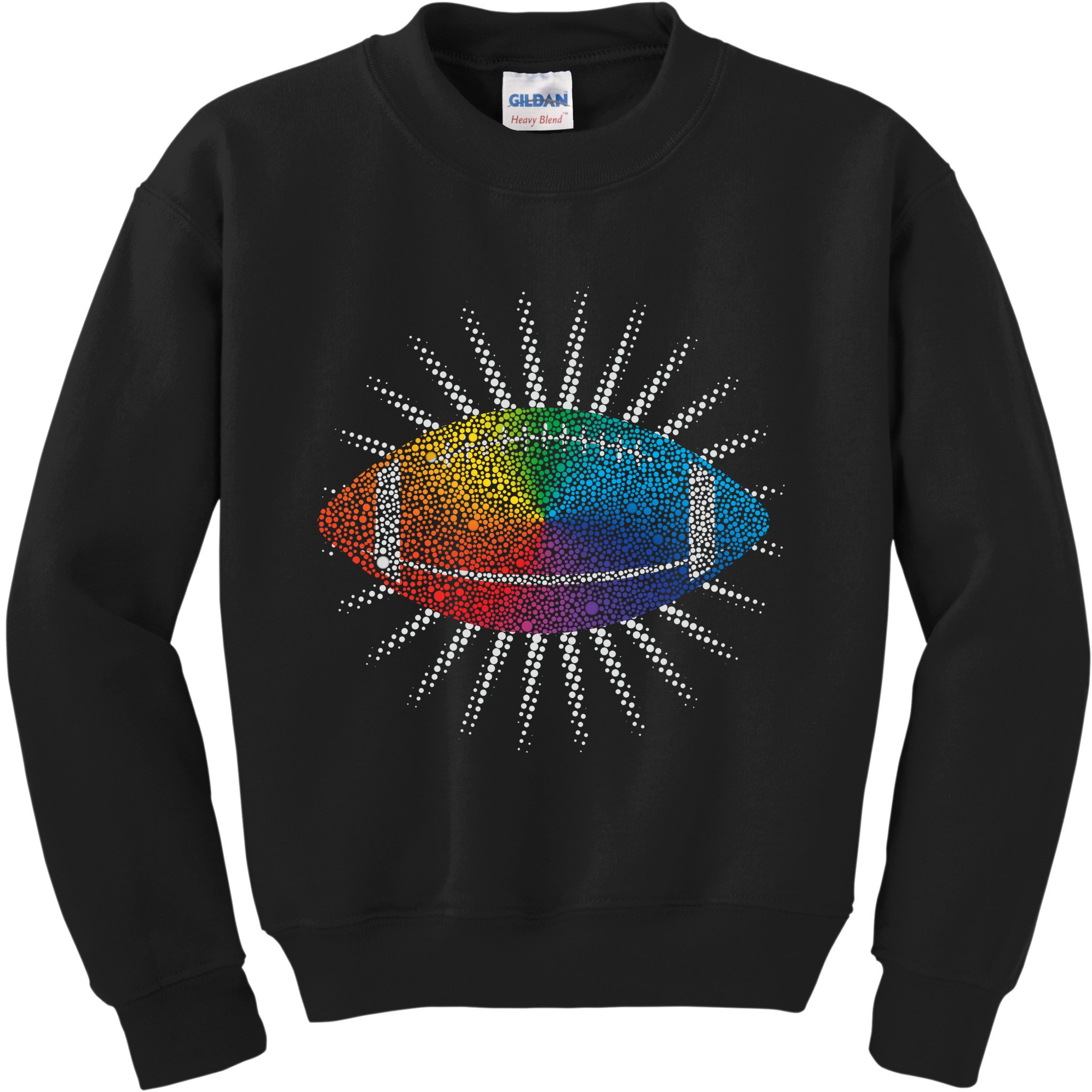 Make Your Mark International Dot Day Rainbow Football Kids Sweatshirt