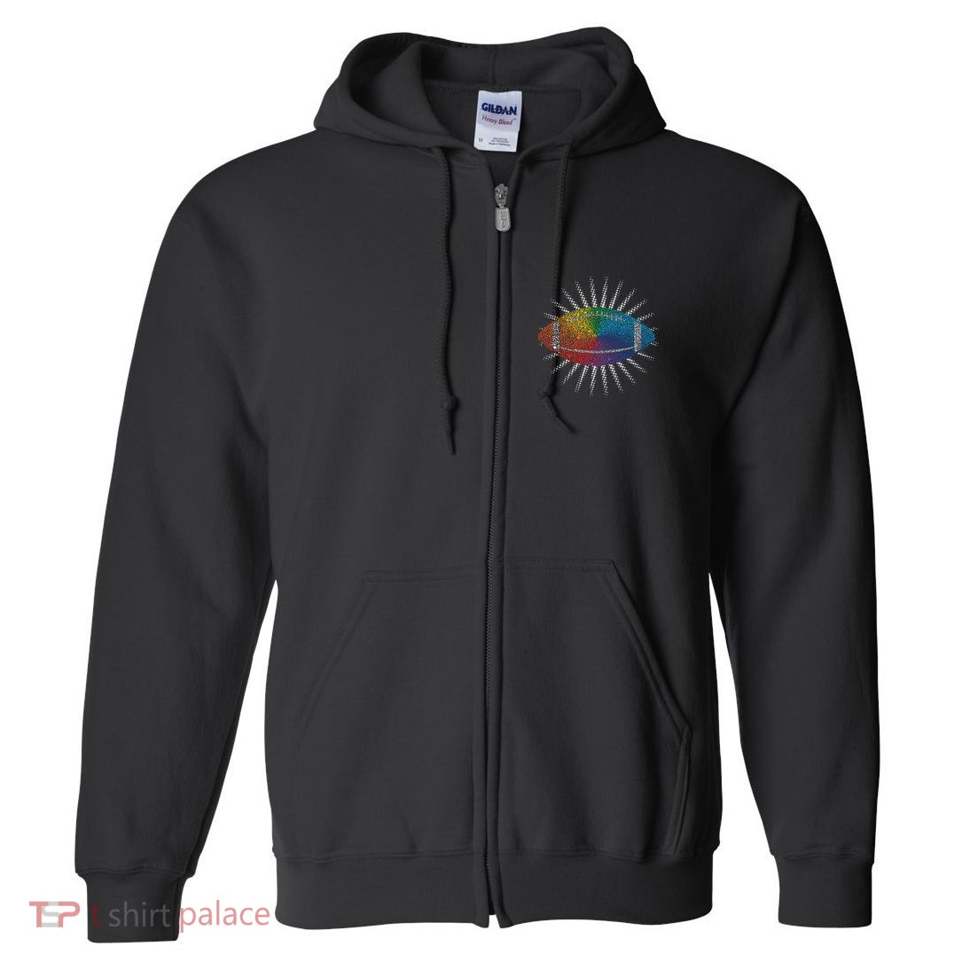 Make Your Mark International Dot Day Rainbow Football Full Zip Hoodie