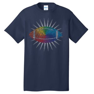 Make Your Mark International Dot Day Rainbow Football Tall T-Shirt