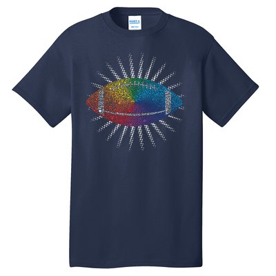 Make Your Mark International Dot Day Rainbow Football Tall T-Shirt