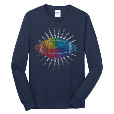 Make Your Mark International Dot Day Rainbow Football Tall Long Sleeve T-Shirt