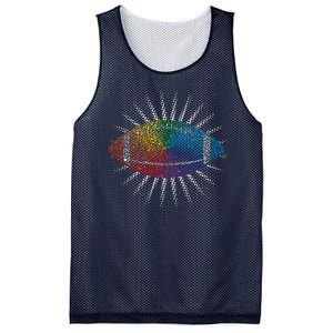 Make Your Mark International Dot Day Rainbow Football Mesh Reversible Basketball Jersey Tank