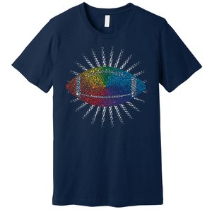 Make Your Mark International Dot Day Rainbow Football Premium T-Shirt