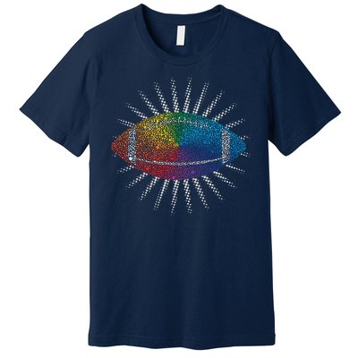 Make Your Mark International Dot Day Rainbow Football Premium T-Shirt