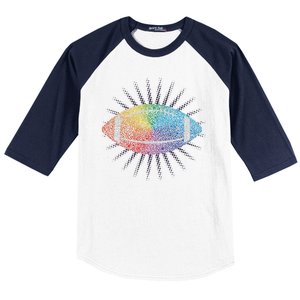 Make Your Mark International Dot Day Rainbow Football Baseball Sleeve Shirt