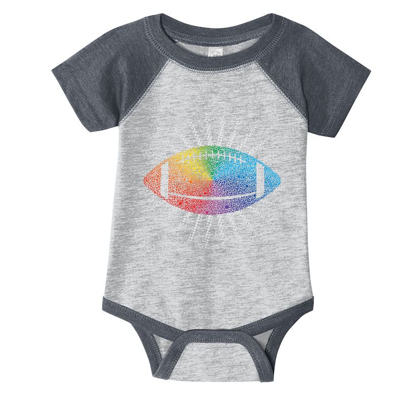 Make Your Mark International Dot Day Rainbow Football Infant Baby Jersey Bodysuit