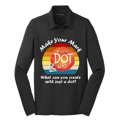 Make Your Mark International Dot Day What You Can Create Silk Touch Performance Long Sleeve Polo