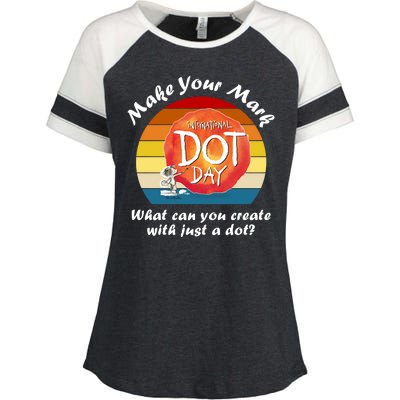 Make Your Mark International Dot Day What You Can Create Enza Ladies Jersey Colorblock Tee