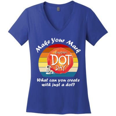 Make Your Mark International Dot Day What You Can Create Women's V-Neck T-Shirt