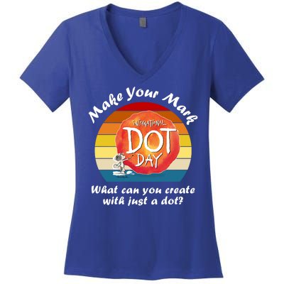 Make Your Mark International Dot Day What You Can Create Women's V-Neck T-Shirt