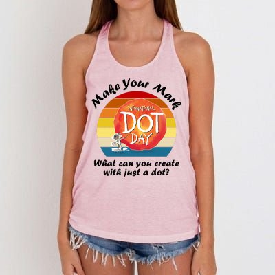 Make Your Mark International Dot Day What You Can Create Women's Knotted Racerback Tank