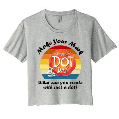 Make Your Mark International Dot Day What You Can Create Women's Crop Top Tee