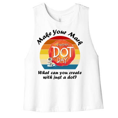 Make Your Mark International Dot Day What You Can Create Women's Racerback Cropped Tank