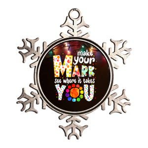 Make Your Mark And See Where It Takes You Dot Day Boys Metallic Star Ornament