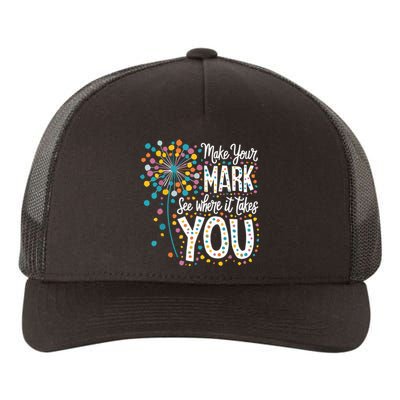 Make Your Mark Happy Dot Day 2024 Dandelion Yupoong Adult 5-Panel Trucker Hat