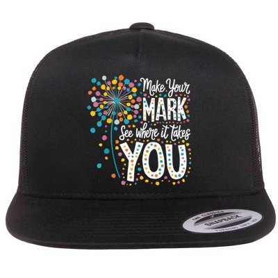 Make Your Mark Happy Dot Day 2024 Dandelion Flat Bill Trucker Hat