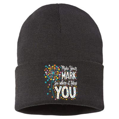 Make Your Mark Happy Dot Day 2024 Dandelion Sustainable Knit Beanie