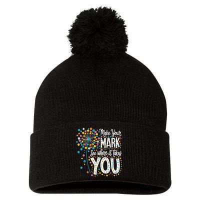 Make Your Mark Happy Dot Day 2024 Dandelion Pom Pom 12in Knit Beanie