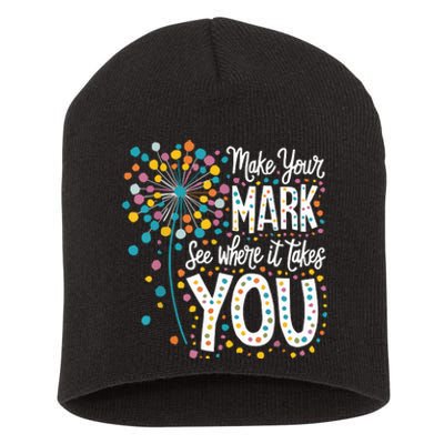 Make Your Mark Happy Dot Day 2024 Dandelion Short Acrylic Beanie