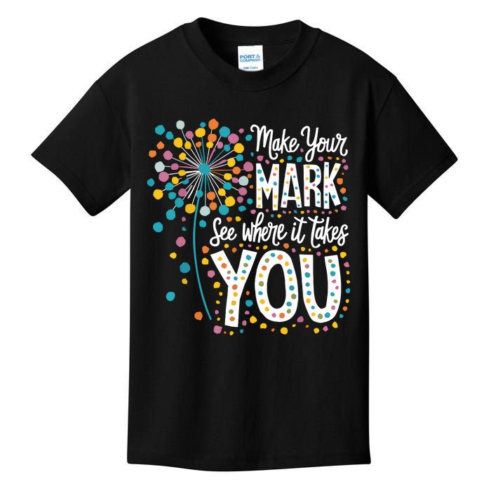 Make Your Mark Happy Dot Day 2024 Dandelion Kids T-Shirt