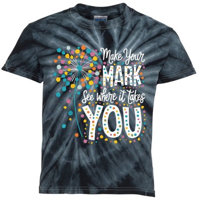 Make Your Mark Happy Dot Day 2024 Dandelion Kids Tie-Dye T-Shirt