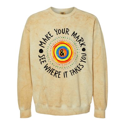 Make Your Mark International Dot Day Colorful Colorblast Crewneck Sweatshirt