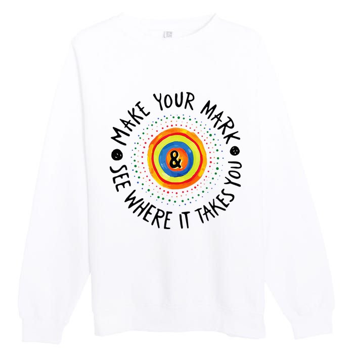 Make Your Mark International Dot Day Colorful Premium Crewneck Sweatshirt