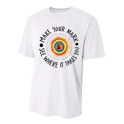 Make Your Mark International Dot Day Colorful Performance Sprint T-Shirt