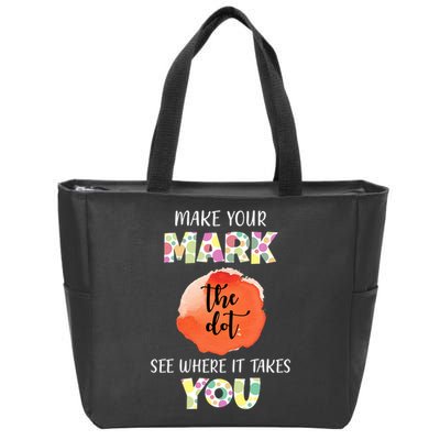 Make Your Mark Dot Day See Where It Takes You The Dot Zip Tote Bag
