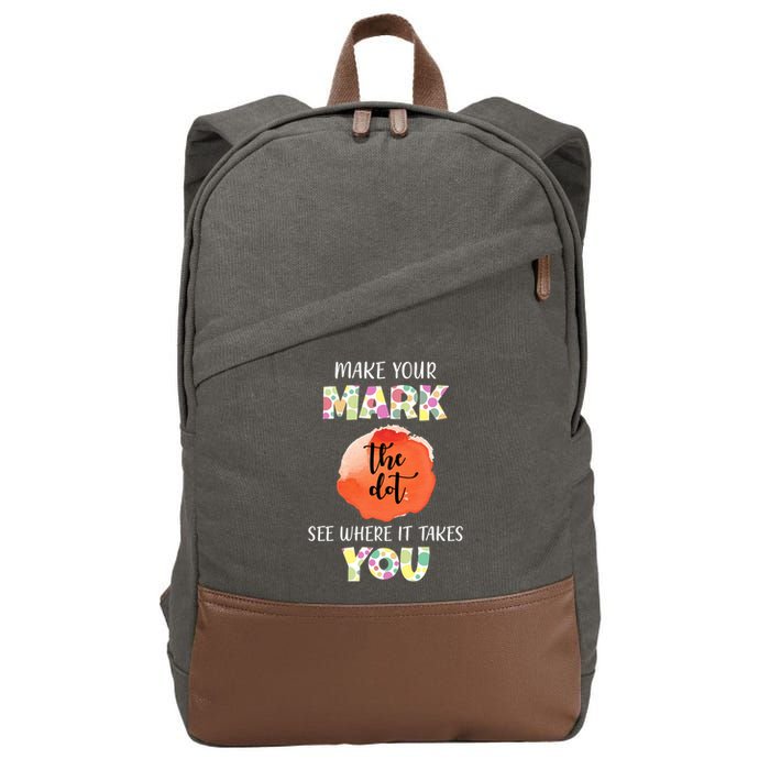 Make Your Mark Dot Day See Where It Takes You The Dot Cotton Canvas Backpack
