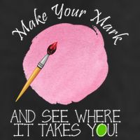 Make Your Mark And See Where It Takes You Dot Day Paint Brush Garment-Dyed Fleece Hoodie