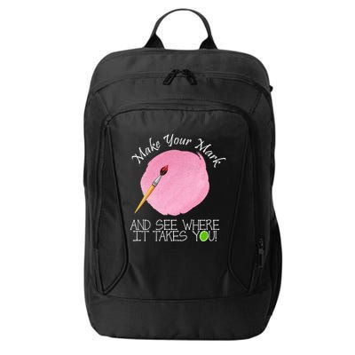 Make Your Mark And See Where It Takes You Dot Day Paint Brush City Backpack